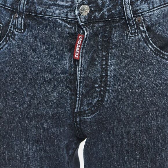 Dsquared2 Blue Washed Denim Buttoned Skinny Dan Jeans S - Picture 3 of 4